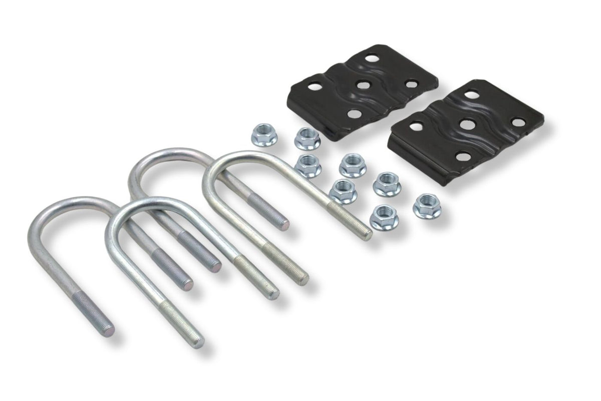 UBK-2.38SB | U-Bolt Kit Zinc Plated, 2 3/8" Round Tube Axle, 1/2-20” Diameter X 2 3/8” Inside Width X 5 1/2” Inside Length, Box