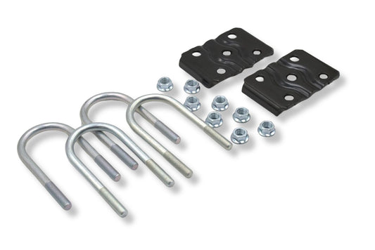 UBK-2.38SB | U-Bolt Kit Zinc Plated, 2 3/8" Round Tube Axle, 1/2-20” Diameter X 2 3/8” Inside Width X 5 1/2” Inside Length, Box