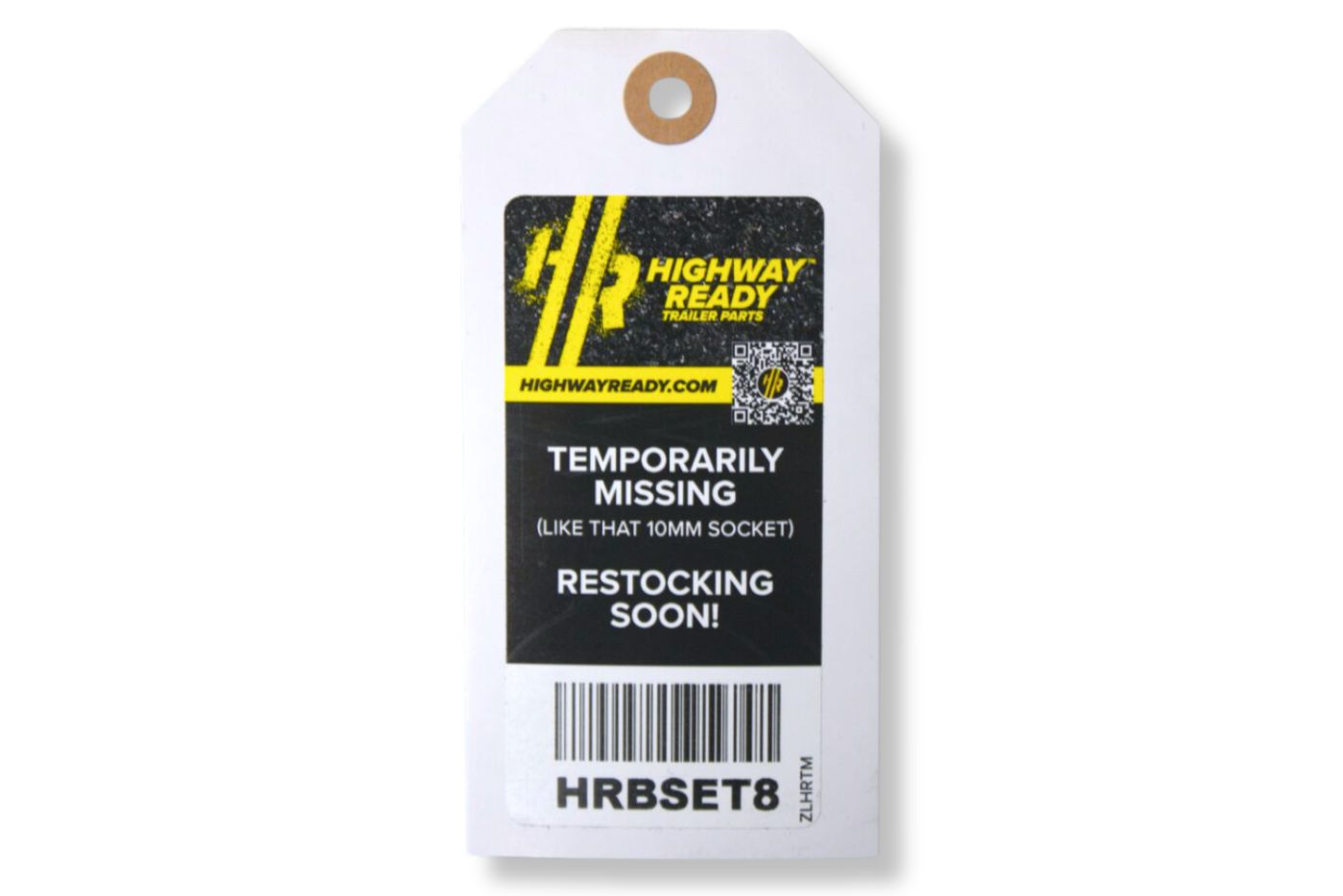 HRBSET8-OST | Highway Ready, HRBSET8, Out of Stock Tag