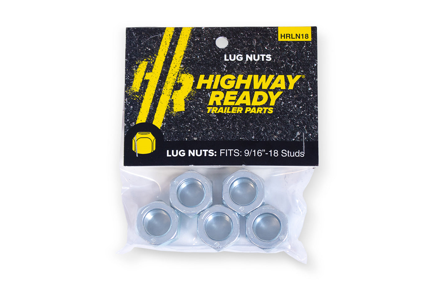 HRLN18 | Highway Ready Lug Nut Kit, Includes (5), 7K, 7.2K, and 8K Axles
