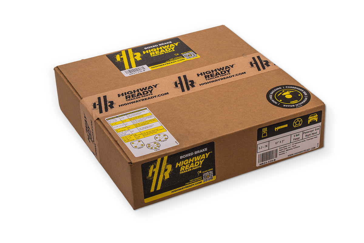 HR23-339-B | Highway Ready Boxed Hydraulic Brake, RH, Passenger Side, 5.2K ,6K ,7K, with Mounting Hardware