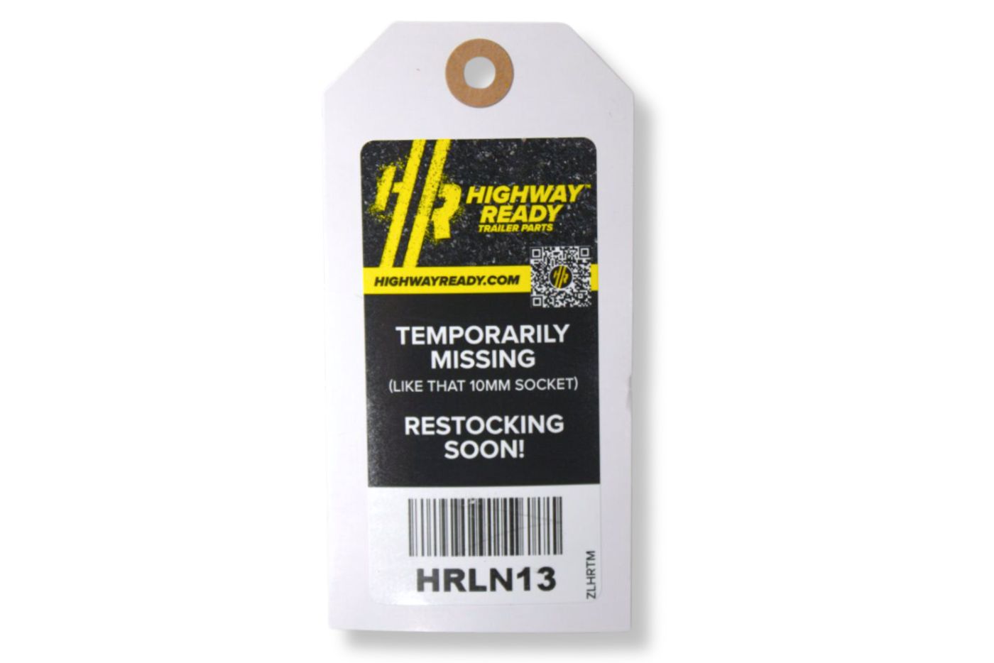 HRLN13-OST | Highway Ready, HRLN13, Out of Stock Tag