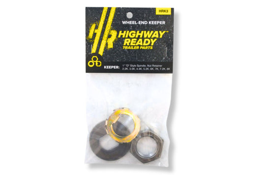 HRK3 | Highway Ready Keeper Kit Uses (1) 005-023-00 OR (1) 005-057-00, Includes (1) 006-191-00, (1)00006-190-00-00, 2.2K,3.5K,4.4K,5.2K,6K,7K,7.2K,8K, Axle, 1"D Style Spindle, Nut Retainer