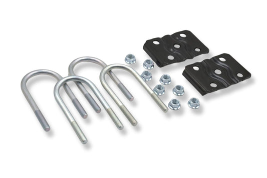 UBK-2.38S | U-Bolt Kit Zinc Plated, 2 3/8" Round Tube Axle, 1/2-20” Diameter X 2 3/8” Inside Width X 5 1/2” Inside Length, Bag