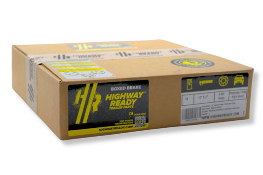 HR23-181-B | Highway Ready Boxed Electric Brake, Passenger Side, RH, 5.2 ,6K ,7K Manual Adjust, Import With Mounting Hardware
