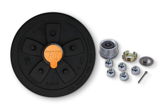 HR84556-PPT | Highway Ready Prepacked, Boxed Drum, 3.5K, 550, Includes Pregreased, Timken, Bearings, Races, Seal, EZ Lube Dust Cap, Tang Washer, Cotter Pin  Lug Nuts
