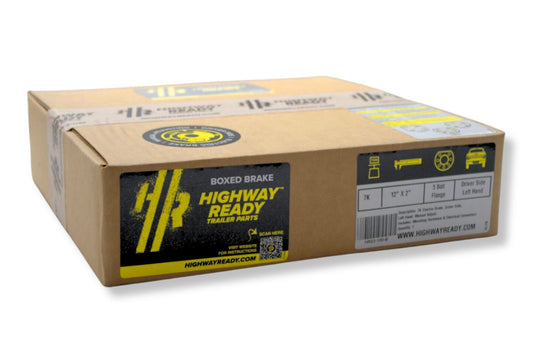 HR23-180-B | Highway Ready Boxed Electric Brake, Driver Side, LH, 5.2 ,6K ,7K Manual Adjust, Import With Mounting Hardware