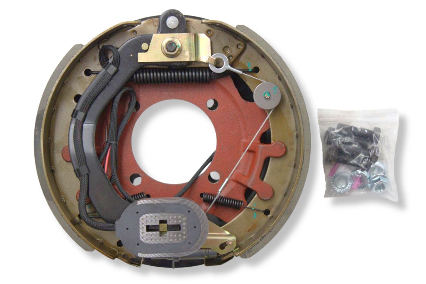 HR23-434-B | Highway Ready Boxed Electric Brake, Driver Side, LH, 8K Self Adjust, Import With Mounting Hardware and Dust Shield