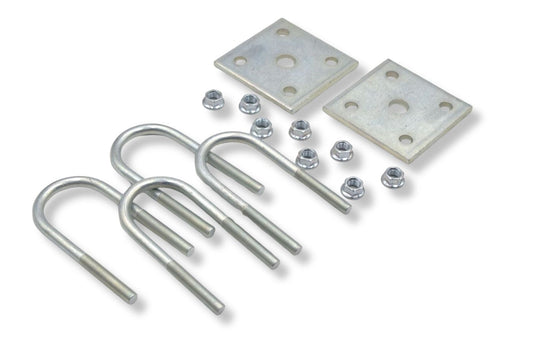 UBK-1.75SB | U-Bolt Kit Zinc Plated, 1.75" Round Tube Axle, 3/8" X 4.25", Box