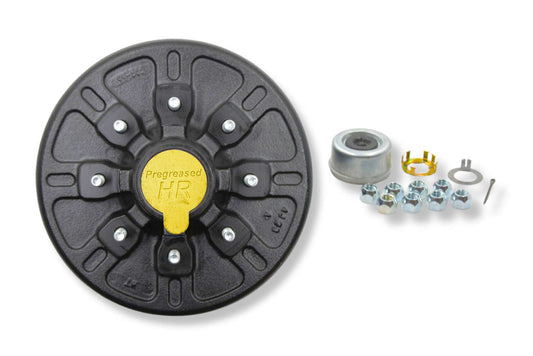 HR42866-PP | Highway Ready Prepacked, Boxed Drum, 7K, 865, 1/2 " Stud, Import, Includes Pregreased Bearings, Races, Seal, EZ Lube Dust Cap, Tang Washer, Cotter Pin  Lug Nuts