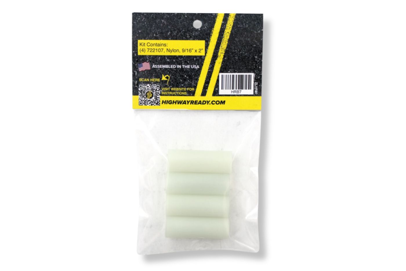 HRB7 | Highway Ready Spring Eye Bushing Kit, Includes (4) 722107, Tandem Axle, Slipper Spring