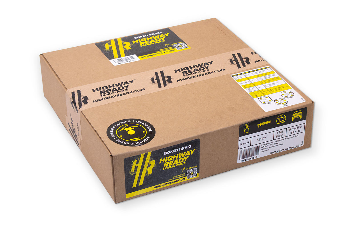 HR23-338-B | Highway Ready Boxed Hydraulic Brake, LH, Driver Side, 5.2K ,6K ,7K, with Mounting Hardware