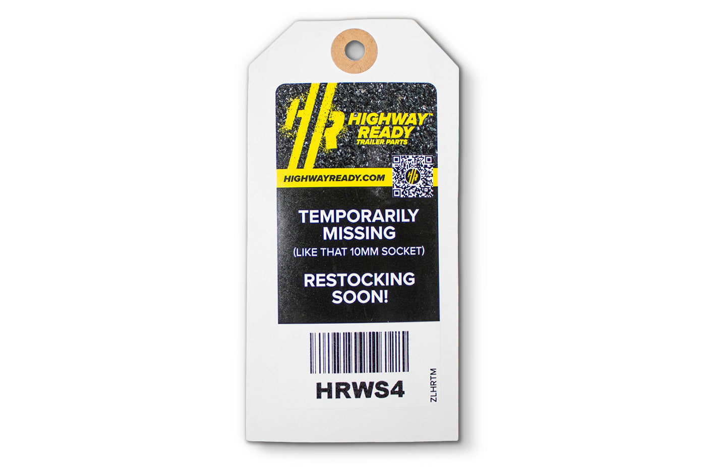 HRWS4-OST | Highway Ready, HRWS4, Out of Stock Tag
