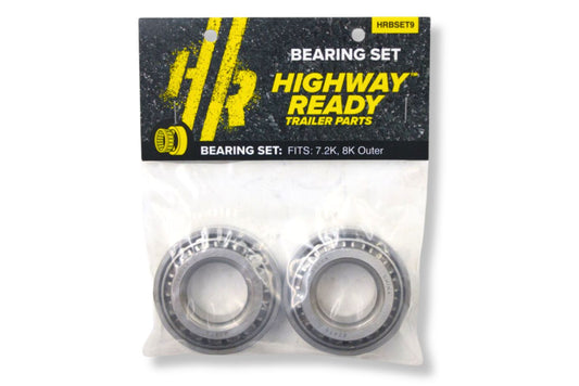 HRBSET9 | Highway Ready 02475/02420 Bearing/Race Kit, Includes (2) 02475 and (2) 02420, 7.2K, 8K Outer Bearing and Race