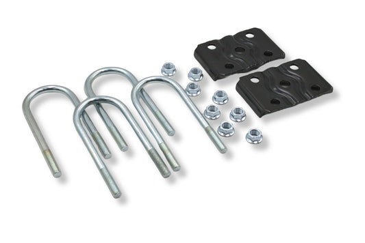 UBK-2.38L | U-Bolt Kit Zinc Plated, 2 3/8" Round Tube Axle, 1/2-20” Diameter X 2 3/8” Inside Width X 6 1/2” Inside Length, Bag