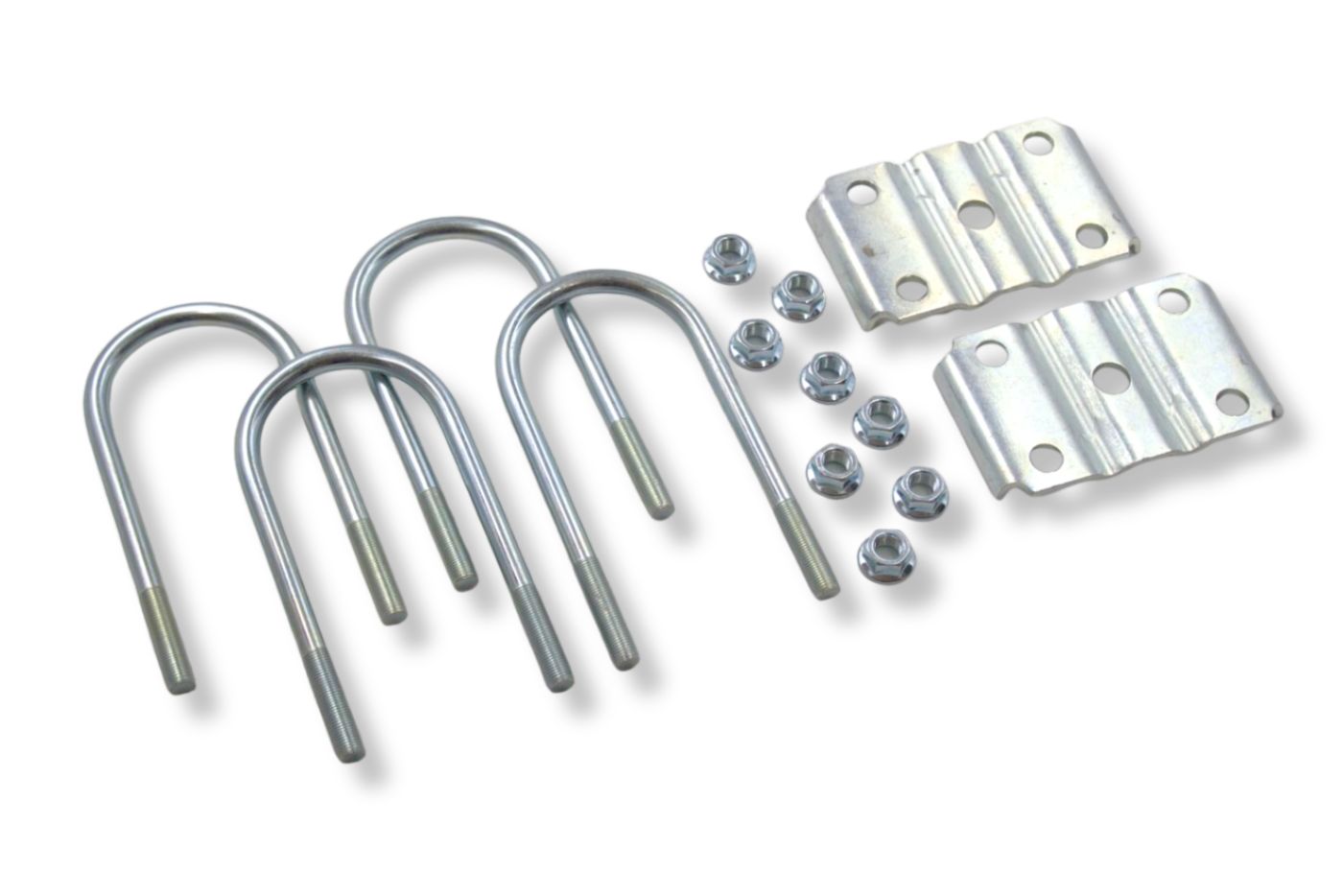 UBK3X175L.5 | U-Bolt Kit Zinc Plated, 3” Round Tube Axle, 3.5K/4.4K, 1/2-20” Diameter X 7” Inside Length X 3” Inside Width, Fits 6-8 Leaf 1.75” Wide Springs, Bag