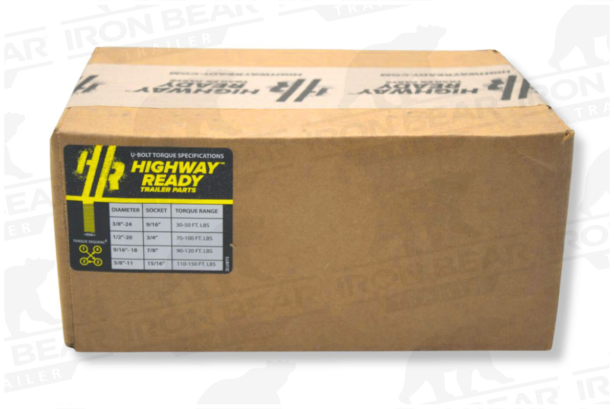 UBK-2X5.3 | 2” Square U-Bolt Kit Zinc Plated, 1/2-13" X 5.3”, Box