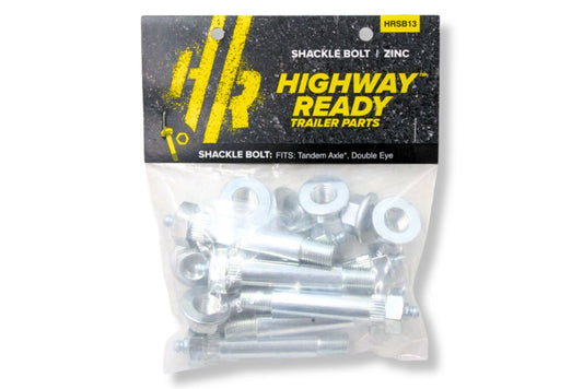 HRSB13 | Highway Ready Shackle Bolt Kit Includes, (7) 007-966-00 9/16-3" Wet Bolt, (6) 007-421-00Flange Lock Nut 1/2", Tandem (Requires 2 Kits)