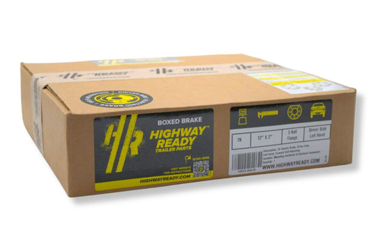 HR23-464-B | Highway Ready Boxed Electric Brake, Driver Side, LH, 5.2 ,6K ,7K Self Adjust, Import With Mounting Hardware