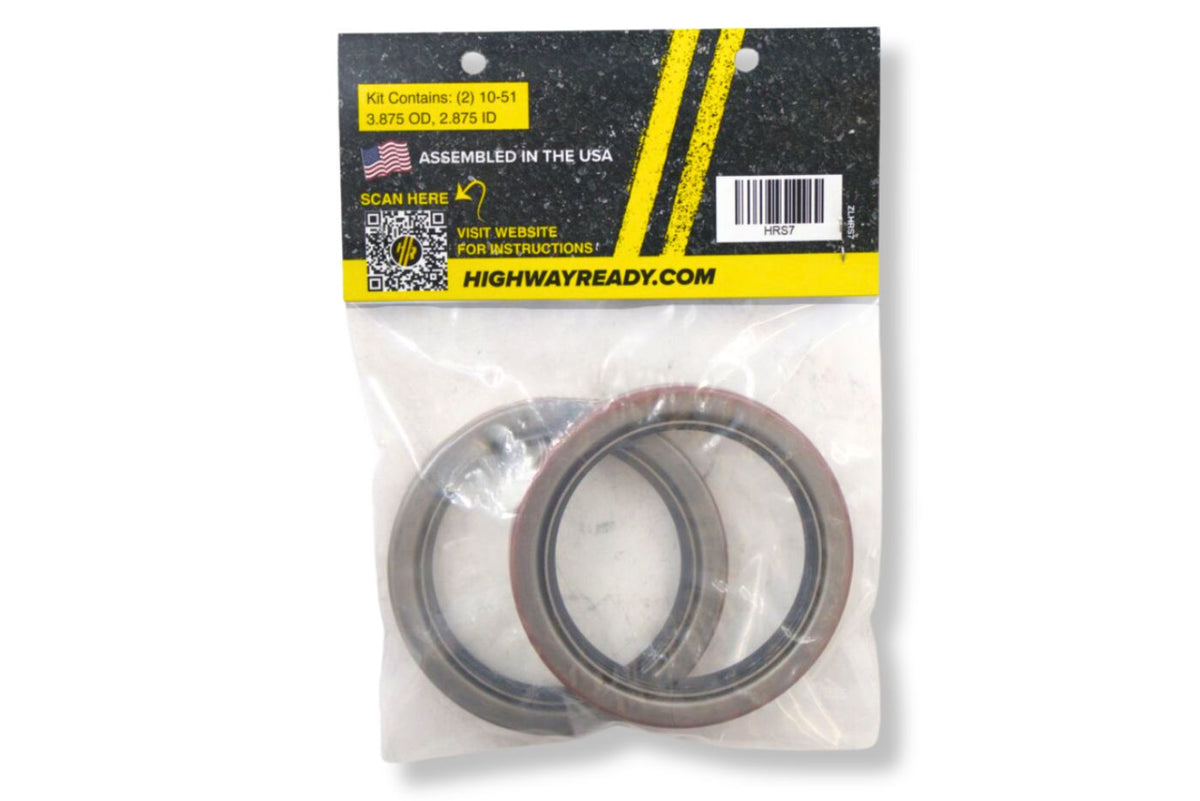 HRS7 | Highway Ready 10-51 Oil Seal Kit, Includes (2) 10-51 Oil Seals, 9K, 10K GD Axle, 2.875" I.D.