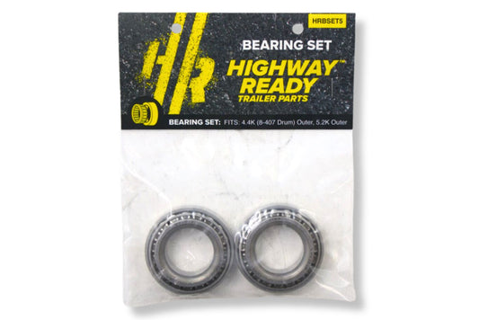 HRBSET5 | Highway Ready LM67048/LM67010 Bearing/Race Kit, Includes (2) LM67048 and (2) LM67010, 4.4K (8-407 Drum)  5.2K Outer Bearing and Race