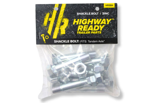 HRSB4 | Highway Ready Zinc Shackle Bolt Kit Includes (7) 166081-Z, Tandem (Requires 2 Kits), Double Eye