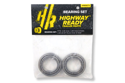 HRBSET3 | Highway Ready L68149/L68111 Bearing/Race Kit, includes (2) L68149 and (2) L68111, 3.5K Inner Bearing and Race, 4.4K Inner and Outer (8-498 Drum) Bearing and Race