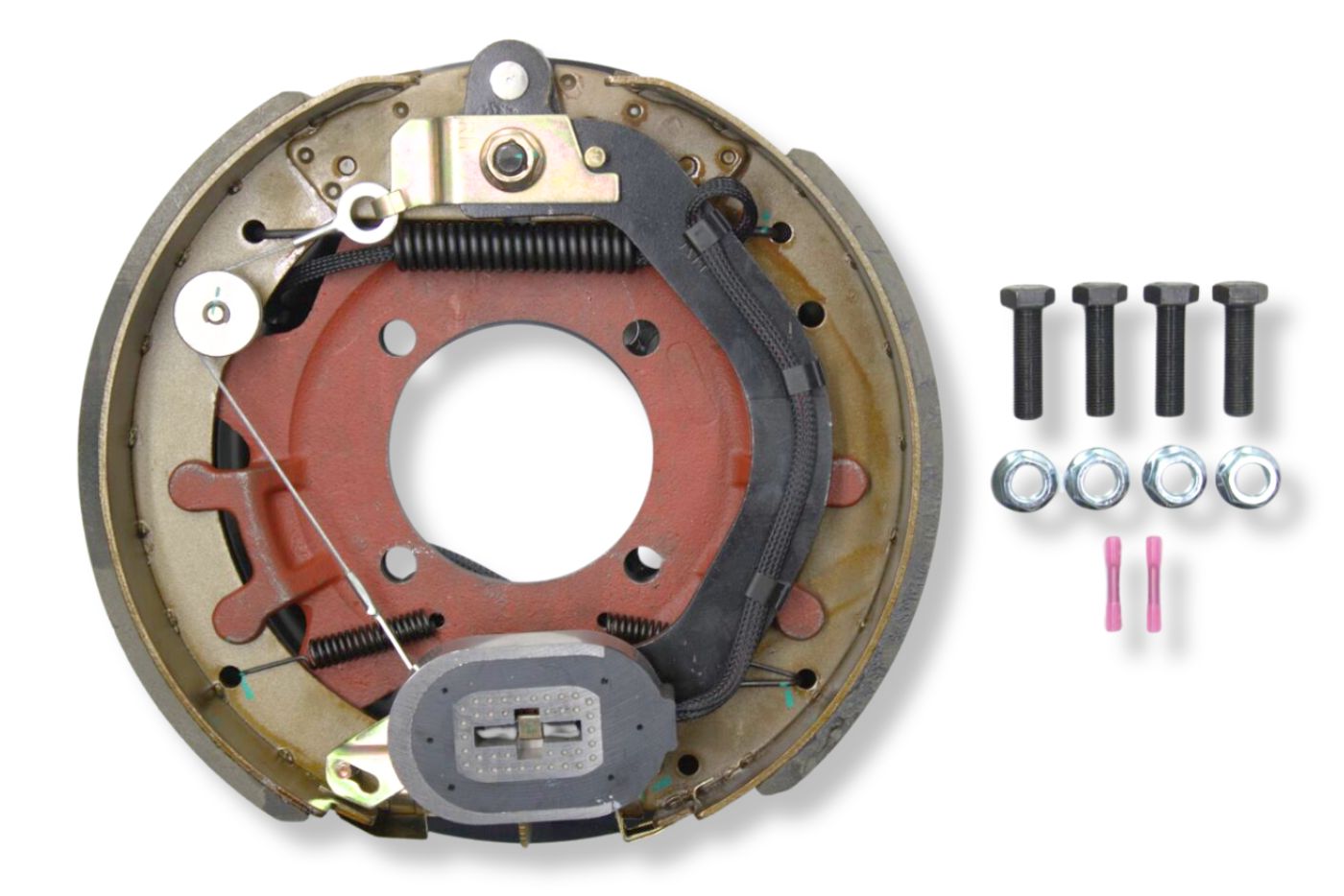 HR23-435-B | Highway Ready Boxed Electric Brake, Passenger Side, RH, 8K Self Adjust, Import With Mounting Hardware and Dust Shield