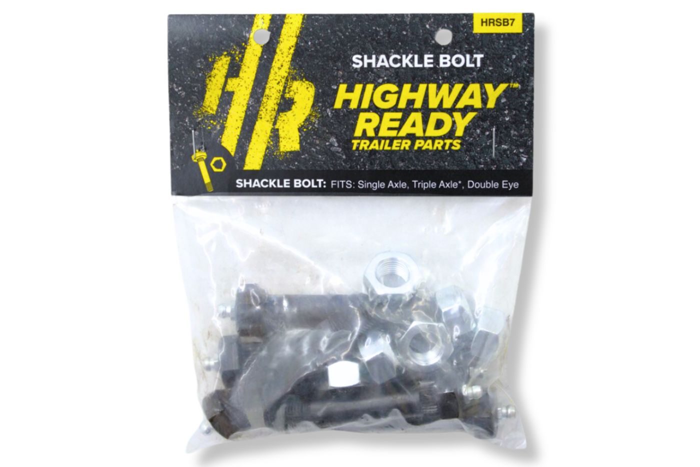 HRSB7 | Highway Ready Wet Shackle Bolt Kit Includes (6) 126B2, Single Axle OR Triple Axle (Requires 4 Kits), Double Eye