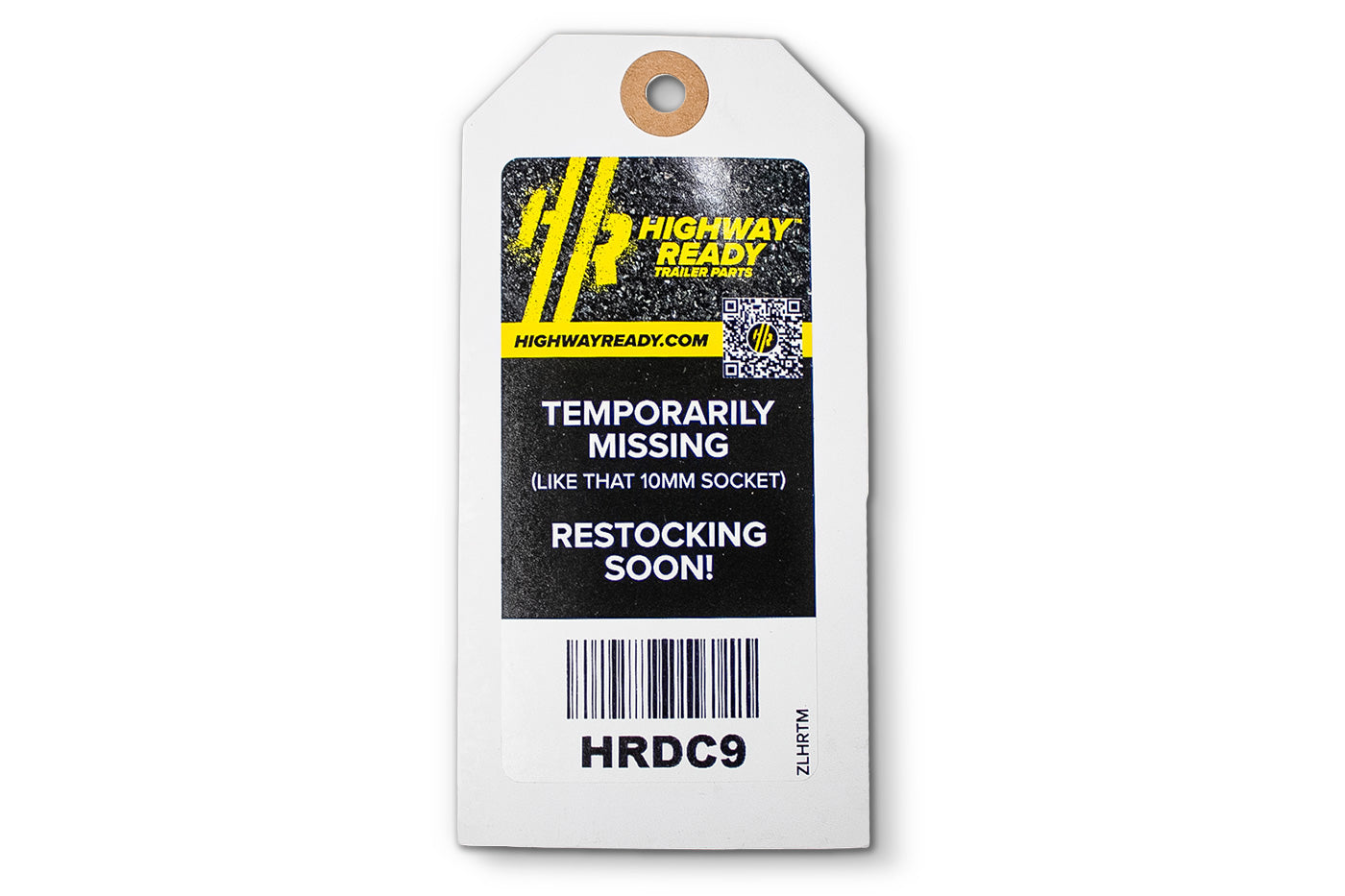 HRDC9-OST | Highway Ready, HRDC9, Out of Stock Tag