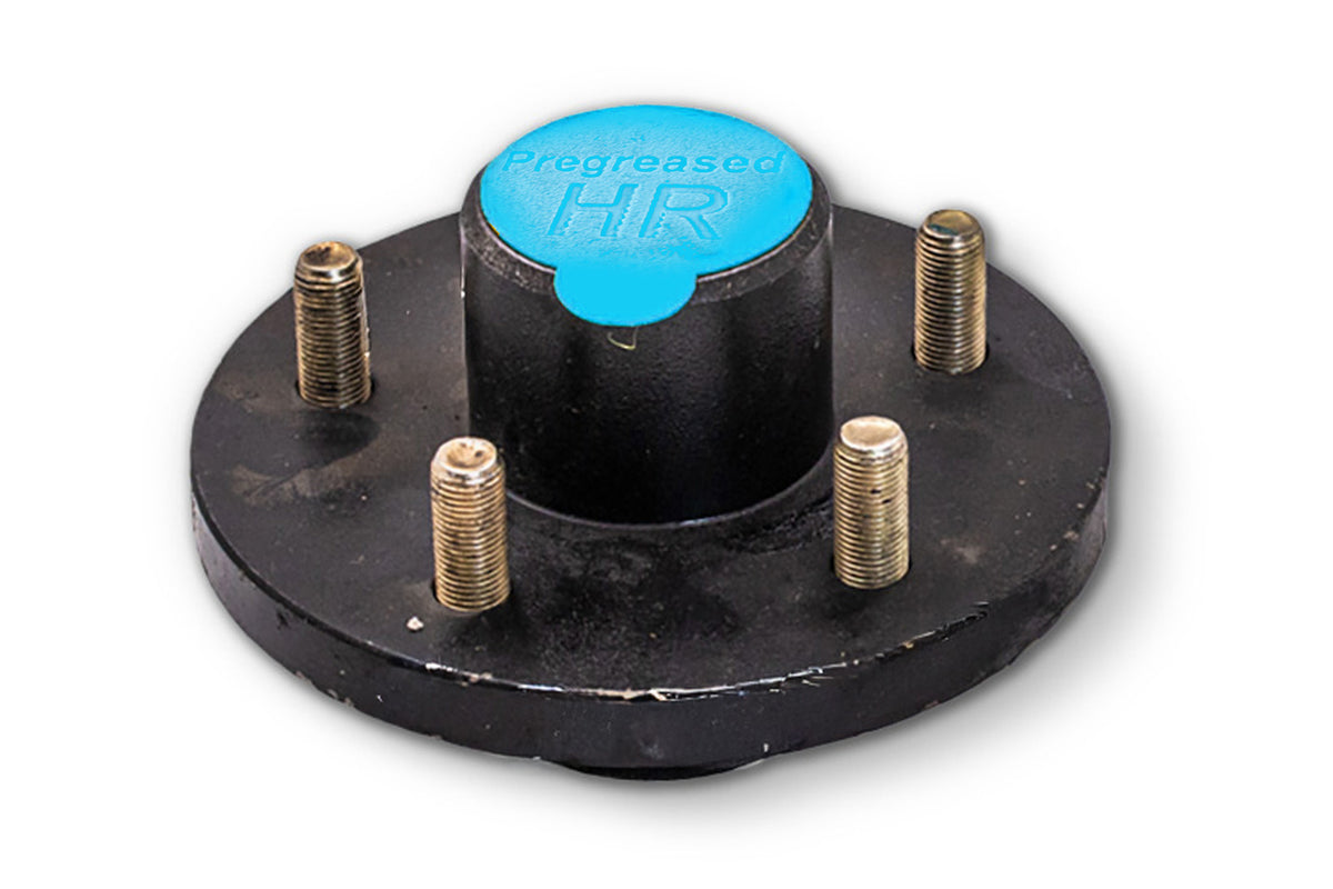 HRBT9-545LF-PPM | Highway Ready Prepacked Boxed Hub, Marine Grease, 2K, 545, Import, Large Flange, Includes Pregreased Bearings, Races, Seal, Solid Dust Cap, Tang Washer, Cotter Pin  Lug Nuts